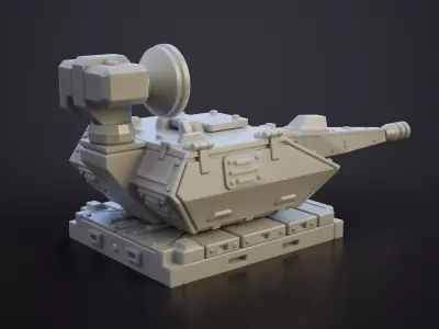 Skynex Anti-Aircraft System 3D-Printed 1-100 Scale 3D print model
