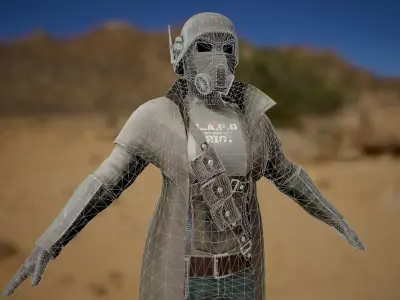 Desert Ranger Armor Low-poly 3D model