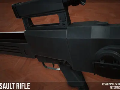 G11 Assault Rifle Low-poly 3D model