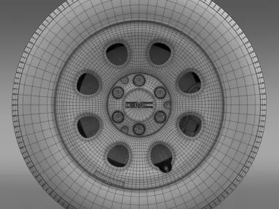 GMC Yukon Police wheel 3D model