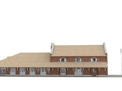 Rail station 3D model