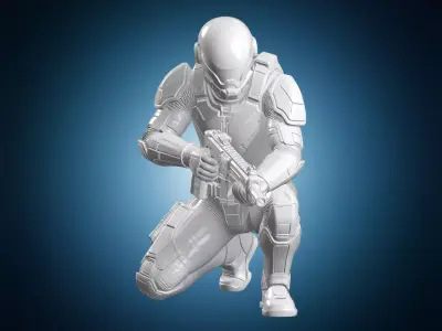 Tau Fire Warrior 3D Print Model 3D print model
