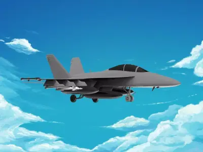  Boeing FA-18 3D print model