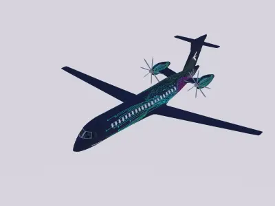 Embraer NG Turboprop Low-poly 3D model