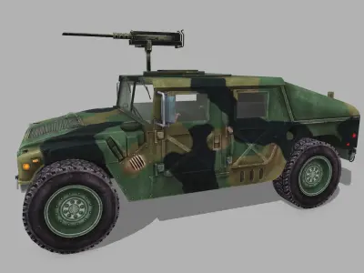 Humvee Low-poly 3D model