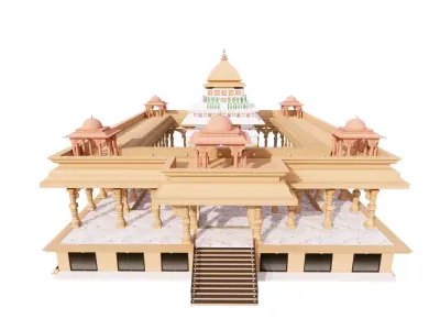 indian jodhpuri temple 3d modal 3D model