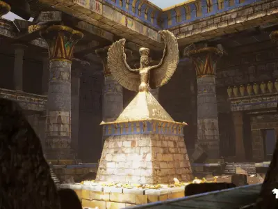 The Grand Egyptian Temple Environment Low-poly 3D model