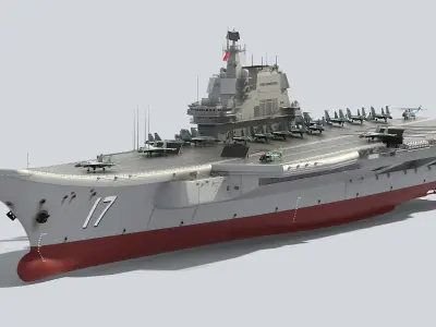 China Aircraft Carrier CV-17 Shandong 3D model