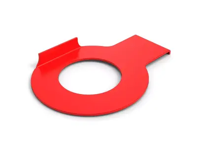 Locking tab washer 3D model