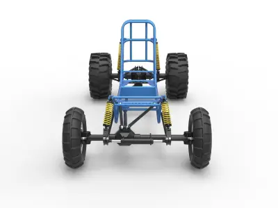 Mud dragster chassis 3D model
