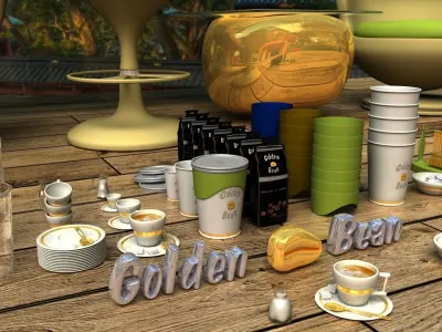 Coffeeshop assets Free 3D model