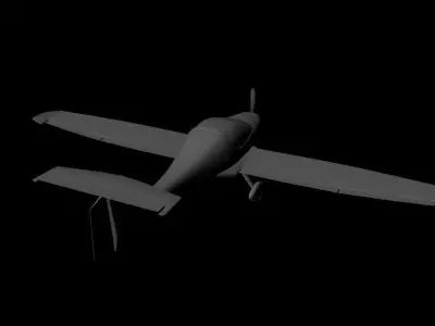 Zephyr 2000 ultralight aircraft  3D model