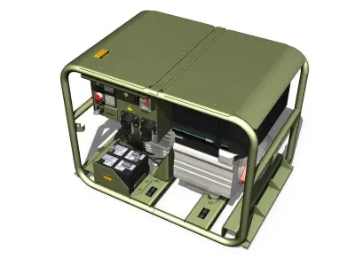 Military diesel generator 3D model