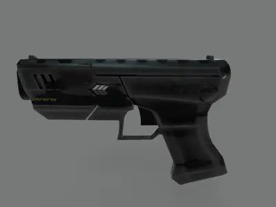 Free Futuristic Pistol Free low-poly 3D model