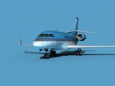 Dassault Falcon 2000 V08 3D model