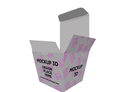 3D Packaging Box Mockup Cardboard Low-poly 3D model