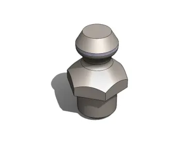 Graxeira Grease Fitting 43 Reta Straight 6x1 Lufra 3D model