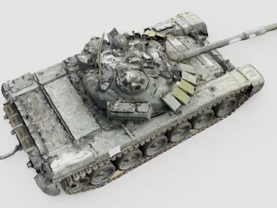 Russian T-90 tank destroyed by Ukrainian army  3D model get