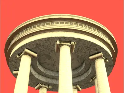 PBR Bandstand Low-poly 3D model