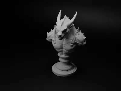Legendary Monster Hunter Bust Chess 3D print model order