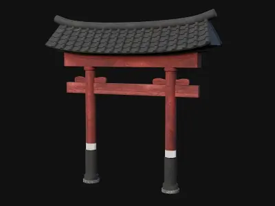 JAPANESE ASIAN MEDIEVAL FEUDAL CITY STRUCTURES COLLECTION Low-poly 3D model