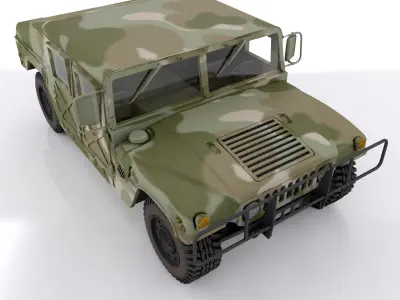 Hummer H1 Military Camouflage 3D model