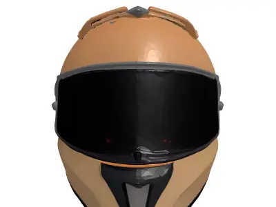 Sleek Modern Motorcycle Helmet 3D Model 3D model