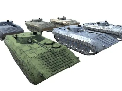Low Poly BMP2 IFV Low-poly 3D model