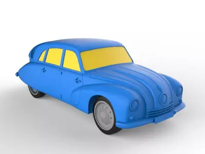 Tatra T87 1947 Classic Car 3D print model