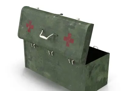 First aids kit 2 Low-poly 3D model