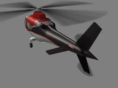 Agusta Helicopter V4 Low-poly 3D model