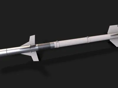 fatter air to air missile Low-poly 3D model