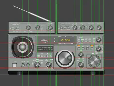 Yaesu FRG-7700 receiver 3D model