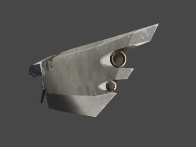 Gunblades Low-poly 3D model