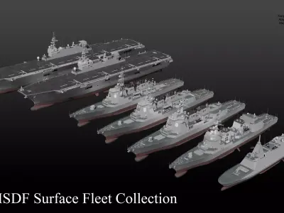 JMSDF Surface Fleet collection 3D model