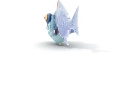 Cartoon Angler Fish D Model Pack Low-poly 3D model