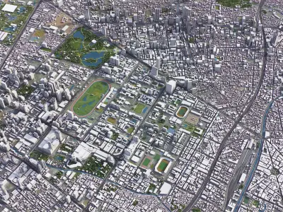 Bangkok Low-poly 3D model