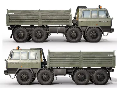 Tatra 815 8x8 Military Truck Low-poly 3D model