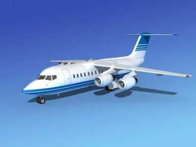 BAe 146-200 Corporate 3 3D model