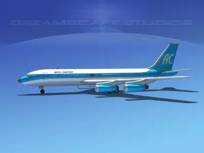 Boeing 707 Aero Charter 3D model