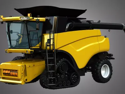 NH - CR 9070 Combine Harvester - with Rubber Tracks System 3D model