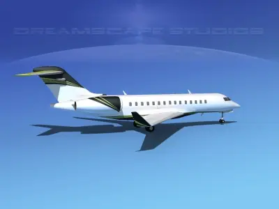 Bombardier Global 5000 V08 3D model