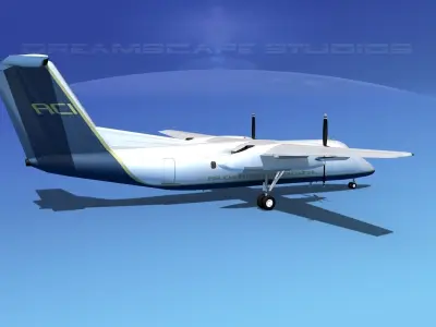 Dehaviland DHC-8 100 Air Charter Intl 3D model