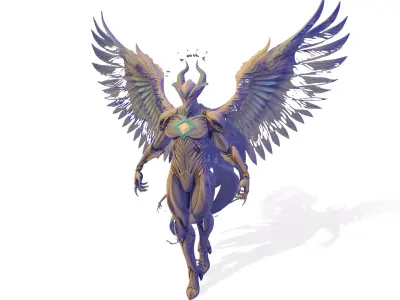 Celestial Fallen Angel blends 3D print model