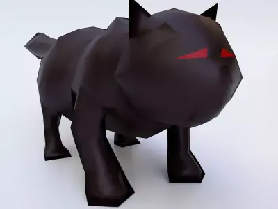 Cat cartoon 3d model  Low-poly 3D model