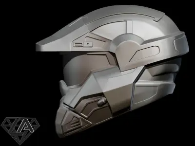 Halo commando helmet 3D print model