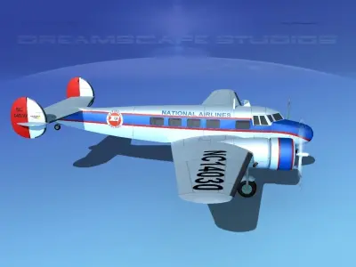 Lockheed L10 Electra National 3D model