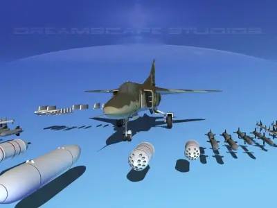 Mig 23 Flogger B V24 India 3D model