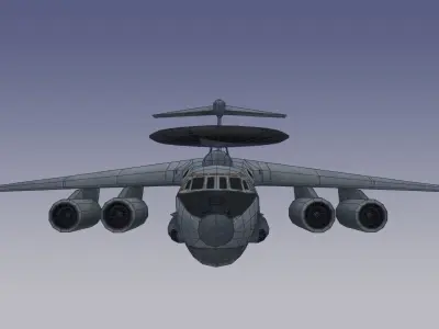 Russian A50-AWACS Low-poly 3D model