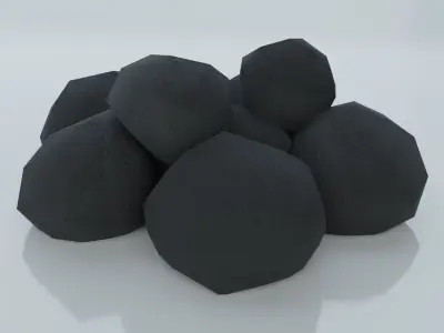 Resources Pack - Ores Low-poly 3D model